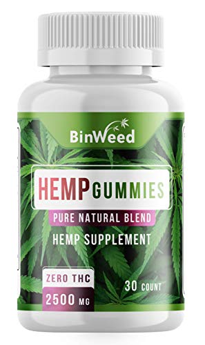 Hemp Gummies (2500mg) | Made in USA | 84 mg per Gummy | Omega 3, 6, 9 for Mood and Relaxation | Gluten Free