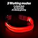 Illumifun Light Up Dog Collar - USB Rechargeable LED Dog Collar Glow in The Dark, Adjustable Pet Collar Light for Night Walking (Red, Medium)