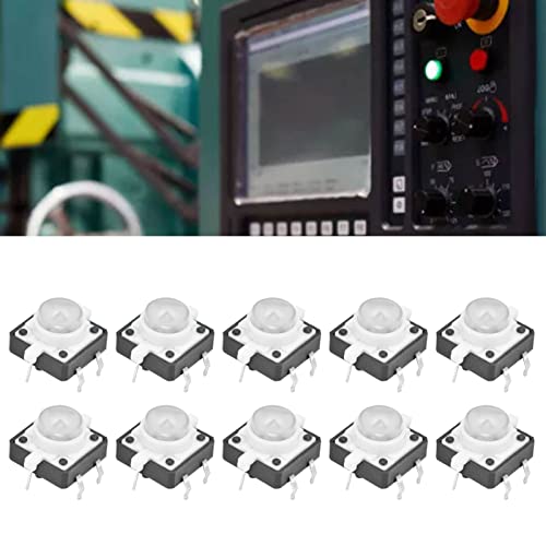 Conjunto de interruptores táteis de LED de 20 peças de 12 x 12 x 7,3 mm – interruptores táteis para