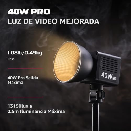 Foco de mano COB ULANZI 40W Pro para iluminar espacios oscuros 3