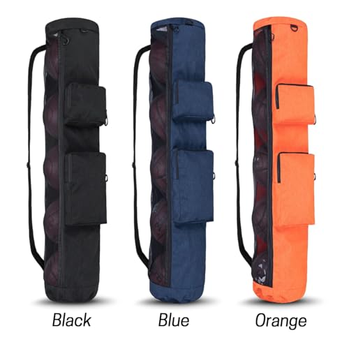 VISEMAN Heavy Duty Mesh Equipment Bag with Side Zipper & 2 Pockets – Large Capacity Sports Ball Bag for 5 Basketballs, Soccer, Volleyball – Adjustable Shoulder Strap & Waterproof Fabric - Thumbnail 7
