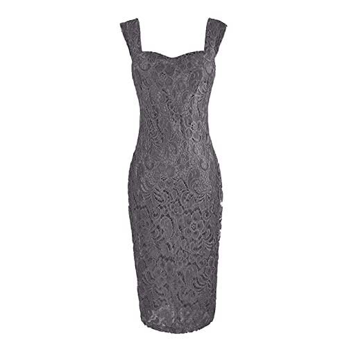 Seryu 2 Pieces Dress Cardigan Suit For Women Plus Size Mother Of The Bride Lace Formal Gowns And Evening Dress Gray #TOP2