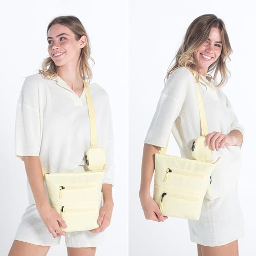 Image of Sherpani Sadie, Nylon Crossbody Bag, Lightweight Shoulder Bag, Travel Cross Body, Crossbody Purse, RFID Protection, Removable Coin Purse, Travel Gift (Sol)