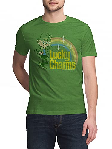 Tee Luv Lucky Charms Shirt - Vintage Lucky The Leprechaun Logo T-Shirt (Kelly Green Heather) (S) #TOP2