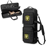 GOBUROS Tactical Double Rifle Bag Backpack 28 inch with 3 Magazine Holders
