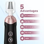 Ensemble de fichiers à ongles électriques, kit de pédicure professionnel rechargeable sans fil, 5 Outil de soin des pieds à la main de vitesse pour sertissage de galon - avec 100Pcs Bandes de ponçage pour le forage des ongles