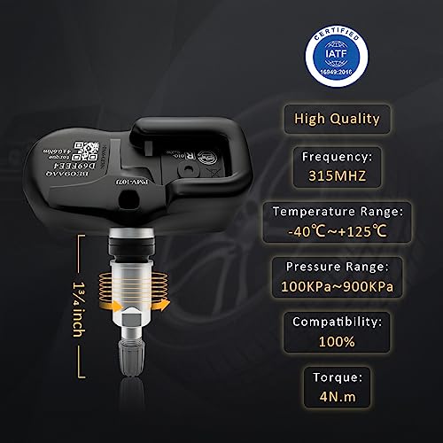 Marsflex Tpms Sensor Compatible For Toyota Scion Pontiac Lexus, Camry Rav4 Scion Yaris Corolla Tire Pressure Monitoring Sensor Replaces# 42607-33011 Pmv-107J 42607-33021 42607-06011 315Mhz #TOP2