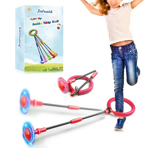 Jaunth Bola de Salto Tobillo - Skip it Pelota Juegos Anillo de Saltar Juguetes Jardin Exterior Interior Aire Libre para Niña Niños Infantiles Adultos 4 5 6 7 8 9 10 11 Años Pascua Navidad Regalos
