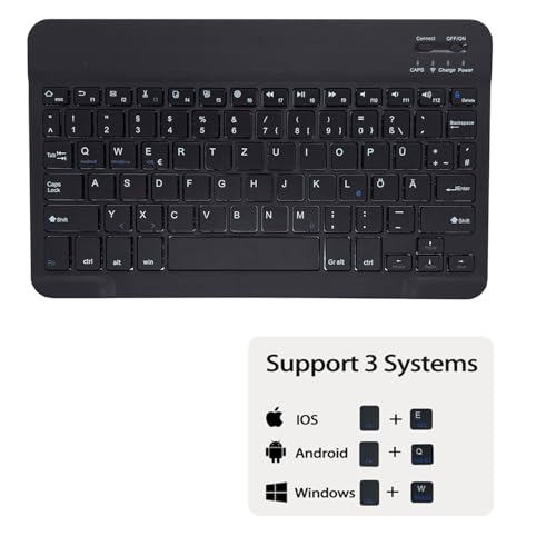 Funda con teclado inalámbrico para estudiar y trabajar con Samsung T510 4