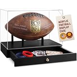 AXEARO Football Display Case with Drawer