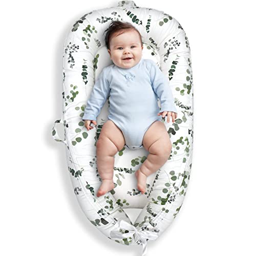 Image of CosyNation Baby Lounger, Lightweight Infant Floor Seat, Soft Cotton and Fiberfill, Newborn Essentials for Traveling