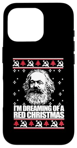 DREAMING RED CHRISTMAS Karl Marx Ugly Xmas �Z�[�^�[ �~�[�� �X�}�z�P�[�X iPhone 16 Pro �p