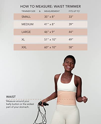 Sweet Sweat Toned Waist Trimmer For Women And Men | Premium Waist Trainer Belt To 'Tone' Your Stomach Area (Stone, Medium) #TOP3
