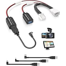 Dash Cam Power Adapter,14P Type AFit Select Lexus GX460/RX350,Toyota Avalon/Tacoma/Tundra/Venza,Connect to Auto-Dimming Rearview Mirror,Power Adapter Charging Cable for GPS Dashcam Mirror Camera