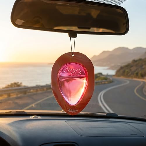 Image of Airpro Essentials Fruit Harmony Hanging Gel Car Air Freshener | Leak-Proof Gel Based Car Perfume | Car Fresheners Long Lasting 30 Days | Sweet Fruity Fragrance | Hanging Car Perfume (11.3g)