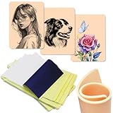3mm Tattoo Practice Skins Kit, Includes 3PCS 3mm Soft Silicone Double Sides 7.4x5.6' Tattoo Fake Skin and 10PCS Transfer Paper