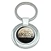 NASA Apollo 11 Moon with Saturn V Rocket and Launchpad Keychain Classy Round Chrome Plated Metal