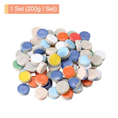 Mosaico redondo de colores mixtos para diseñar senderos y manualidades sin esfuerzo 4