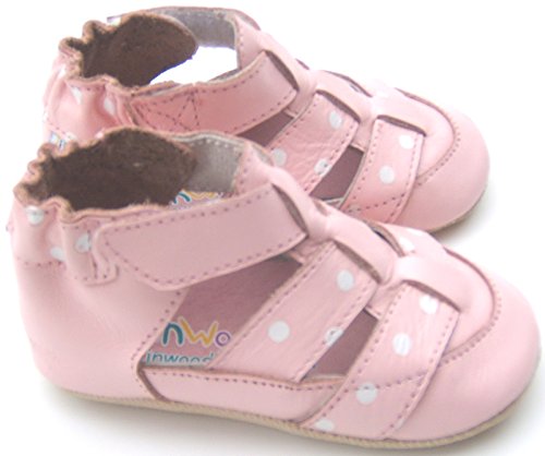 Prewalk Baby Shoes Boy Girl Infant Children Kid Toddler Crib Boy First Walk Gift Thin Rubber Sole Carmen Sandal Pink (0-6month, Pink)