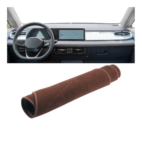 Tapis anti-dérapants haut de gamme marron pour tableau de bord Geely Geometry E 2022-2024