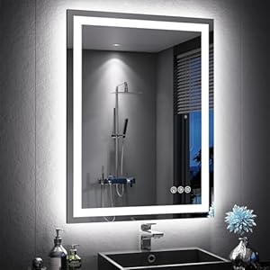 Brightify LED Bathroom Mirror with Lights, 24″x32″ LED Bathroom Mirror-Front & Backlit, 3 Colors Dimmable, Anti-Fog Wall Mounted, Vanity Mirror with Lights, Shatter-Proof (Horizontal/Vertical)
