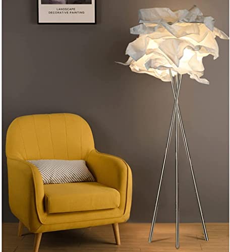 Lámpara de pie moderna para habitación y dormitorio con base de trípode metálico estable 5