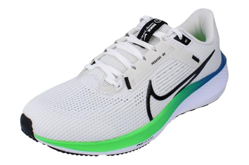 NIKE Air Zoom Pegasus 40 Hombre Running Trainers DV3853 Sneakers Zapatos (UK 8 US 9 EU 42.5, Platinum Tint Black White 006)