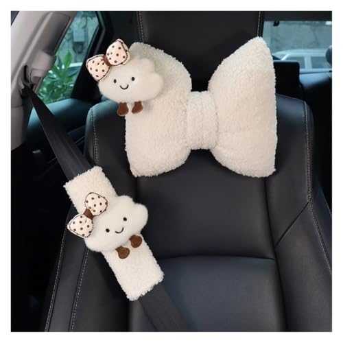 Appui-tête de voiture dessin animé coussin de voyage et oreiller cou arc