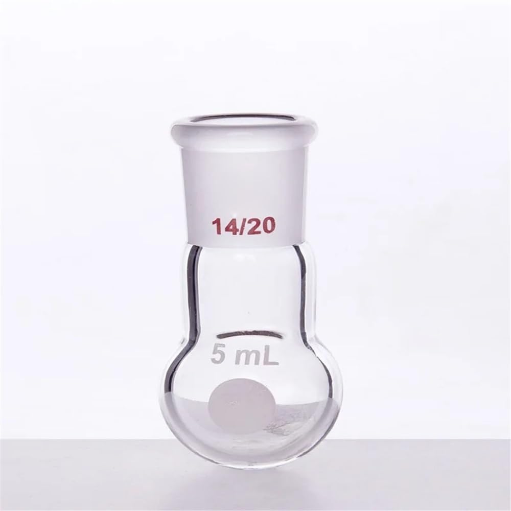 Attrezzature e forniture di laboratorio Bottiglia a sfera con collo singolo e fondo tondo, giunto 14/20, capacità 5 ml-500 ml, pallone in vetro borosilicato F301