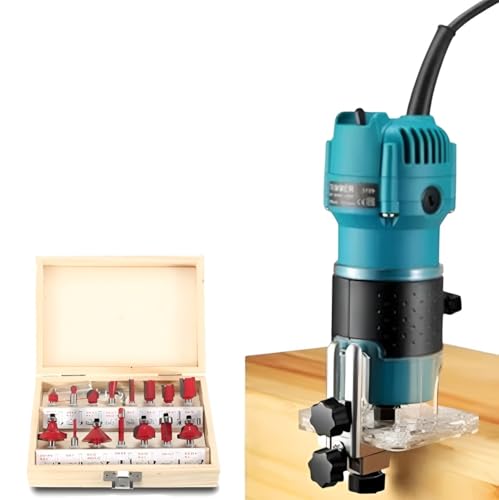 Tupia Laminadora 900w + Jogo De Fresas 15 Peças 6mm 30000rpm 110v