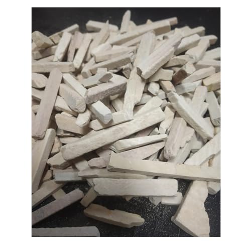 Image of Sanctified White Natural No Chemical Soft Chalky and Earthy Slate Pencil Crumbs (Tukda) Natural Lime Stone Chalk | Broken Slate Pieces for Traditional and Creative Uses | Pack of 2000 Grams