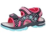 blinkschuhe Absatzform: Flach Lico Mädchen Spotlight V Blinky Sandale, marine/pink/türkis, 30 EU