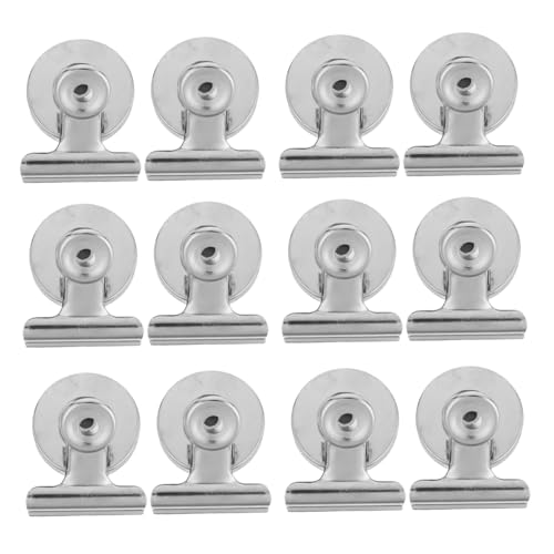 ノーブランド品 12個丸型磁性クリップ 強力マグネットクリップ 冷蔵庫 ホワイトボード ロッカー対応 滑り止め設計 家 オフィス 学校用収納用品