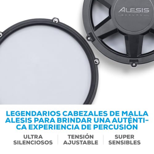 Miniatura 9 de Alesis Nitro Max Kit Batería Electrónica Con Parches Silenciosos De Malla, Caja De Doble Zona De 10 , Bluetooth, 440 Sonidos Auténticos, Lecciones Drumeo, Usb Midi, Pedal De Bombo