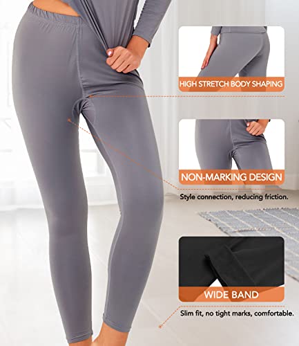 Image of JZCreater Women Thermal Underwear Set, Long Johns Base Layer Top & Bottom, Women Soft Pajama Set for Cold Weather