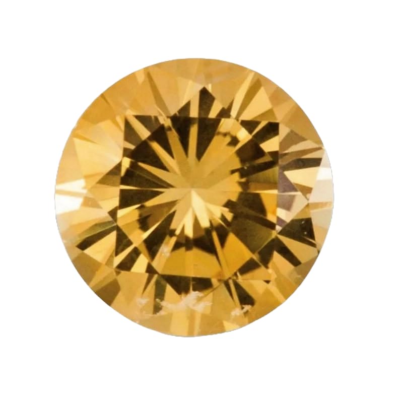 Saphir jaune précieux rond de 9 mm pour bague et pendentif de prestige
