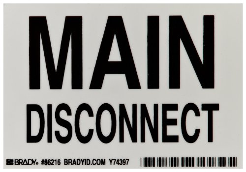 Brady 86216 Lot de 20 étiquettes de déconnexion principale pour sécurité