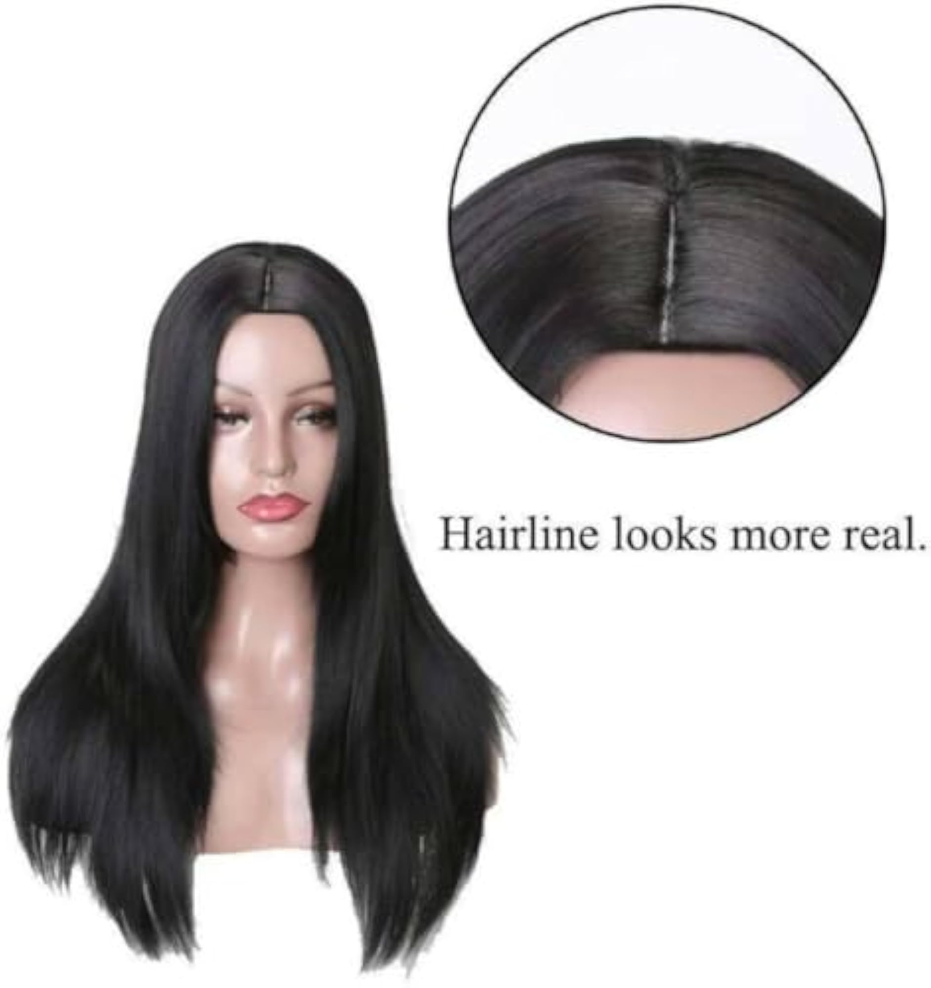 Black Full Head Wig ST9009, Elegant Style