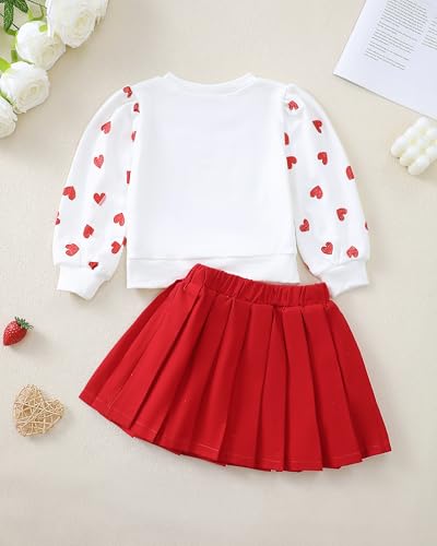 Image of Renotemy Toddler Girls Outfits Winter Little Girl Clothes Skirt Set 18M-6Y | Girls Christmas Fashion 2 Piece Outfit,Fall Knit Sweater and Skirt Set,Holiday Thanksgiving Dress Back to School Essentials
