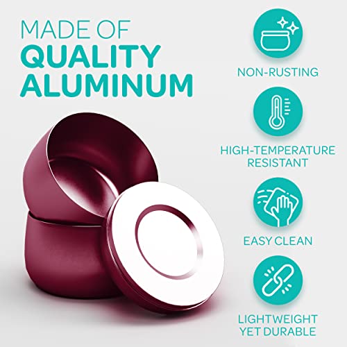 Hearts & Crafts Wine Candle Tins 8 Oz With Lids - 24-Pack Of Bulk Candle Jars For Making Candles, Arts & Crafts, Storage, Gifts, And More - Empty Candle Jars With Lids #TOP3