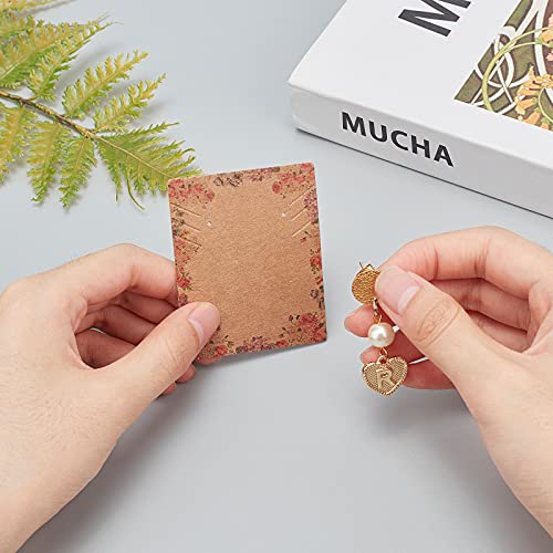 Fingerinspire 150 Pcs Flower Patterns Jewelry Display Cards Necklace Display Cards Cardboard Display Hanging Cards For Earrings, Necklaces, Bracelets(2.5X2Inch) #TOP2