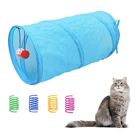 Andiker Collapsible Cat Tunnel with Toys Cover