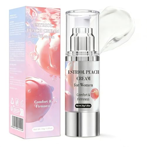 Bioidentical Estriol Cream for Women, Intimate Moisturizing Cream for Vaginal Dryness & Discomfort, Menopause Support, Natural Peach Scented(Lasts 2 Months)