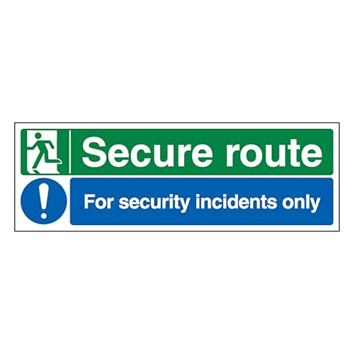 Panneau de sécurité évacuation signalisation route de secours gauche plastique rigide 600x200