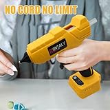 100W Hot Glue Gun Cordless Compatible with Dewalt 18V Battery,10 * 11mm Sticks,Rapid Heating and Glue Discharge, Suitable for DIY, Such as Wood Crafts, Arts, Home Repairing(Battery not Included) - Image 8