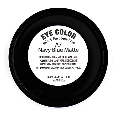 Pure Zivaª Navy Blue Dark Blue Matte Opaque Pressed Powder Single Vegan Eyeshadow; Talc, Paraben & Cruelty Free #TOP2