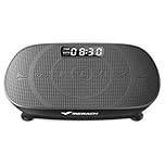 MERACH Plateforme Vibrante, Plaque Vibrante Silencieuse et Compacte pour Le Modelage du Corps et la Relaxation, avec Tapis en Silicone Confortable, écran LED et Télécommande (Noir)