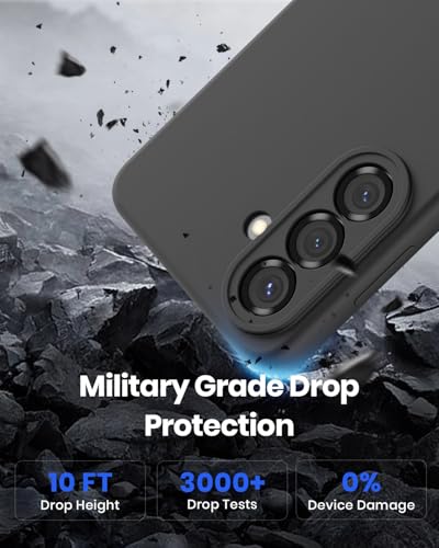 CUZMIGO for Samsung Galaxy S26 Case, Soft Liquid Silicone Slim Phone Cover with Raised Camera Lens Protection, Anti-Scratch Microfiber Lining & Smooth Grip, Black