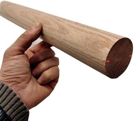 Rampe durable en bois de 100 cm avec supports en acier pour escalier - 2