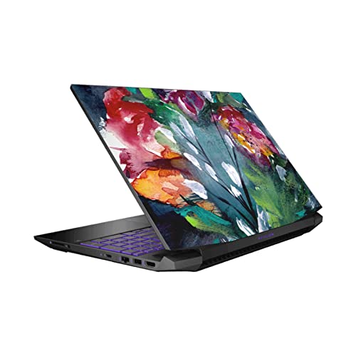 Autocollant Vinyle HP Pavilion 15.6 Mai Autumn Nuit Jardin Floral pour PC portable